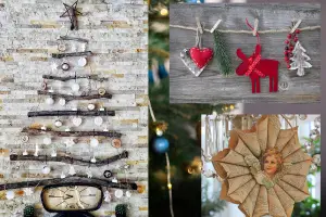 a photo mash of different Christmas ornaments